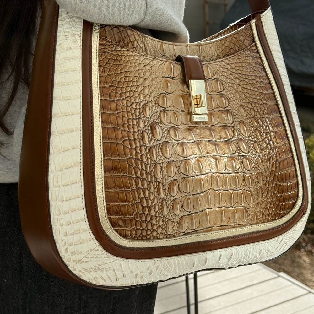 Brahmin Johanna Cappuccino Shoreham Shoulder Bag NWOT  & Wallet NWT - Picture 5 of 16